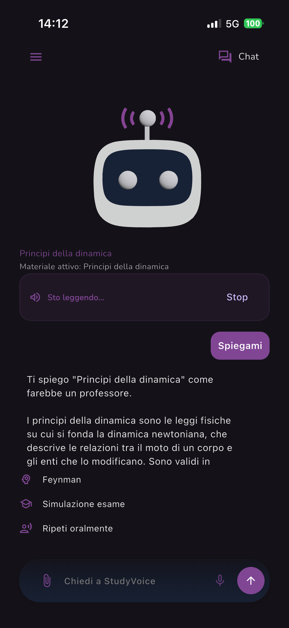 Spiegazione come farebbe un professore